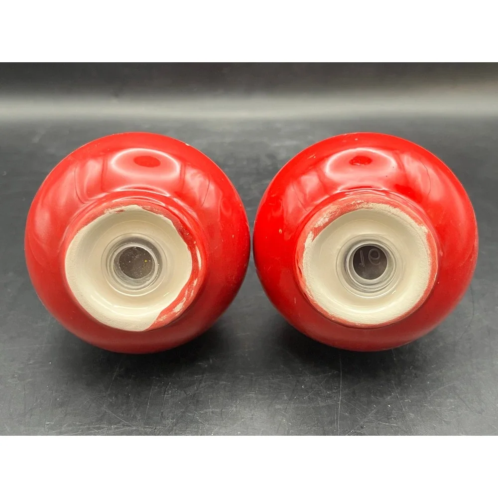 Red White Christmas Holiday‎ Snowflake Salt & Pepper Shakers 3.25